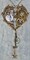 Antiqued Brass Floral Filigree Victorian Heart Pendant - AB-P02